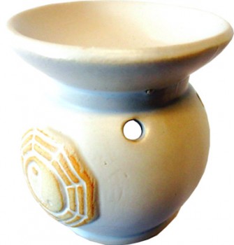 brûleur blanc rond ying yang 8 cm